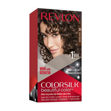 Revlon Colorsilk Beautiful Color – 30 Dark Brown – Ammonia-Free - ANNS BEAUTY SUPPLY